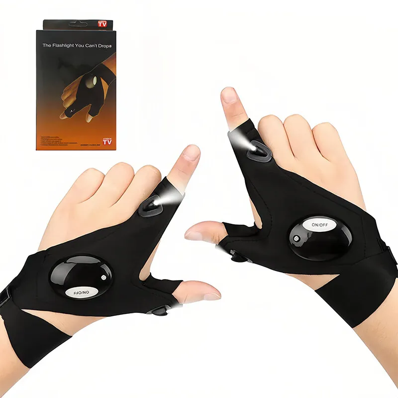 قفازات ليد إصبعين صيد/تخييم مقاومة للماء