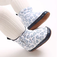 Winter New Baby Booties Boy Girl Boots Fashion Car Print Socks Slipper Warm Infant First Walker Crib Shoes with Gripper Soles 3