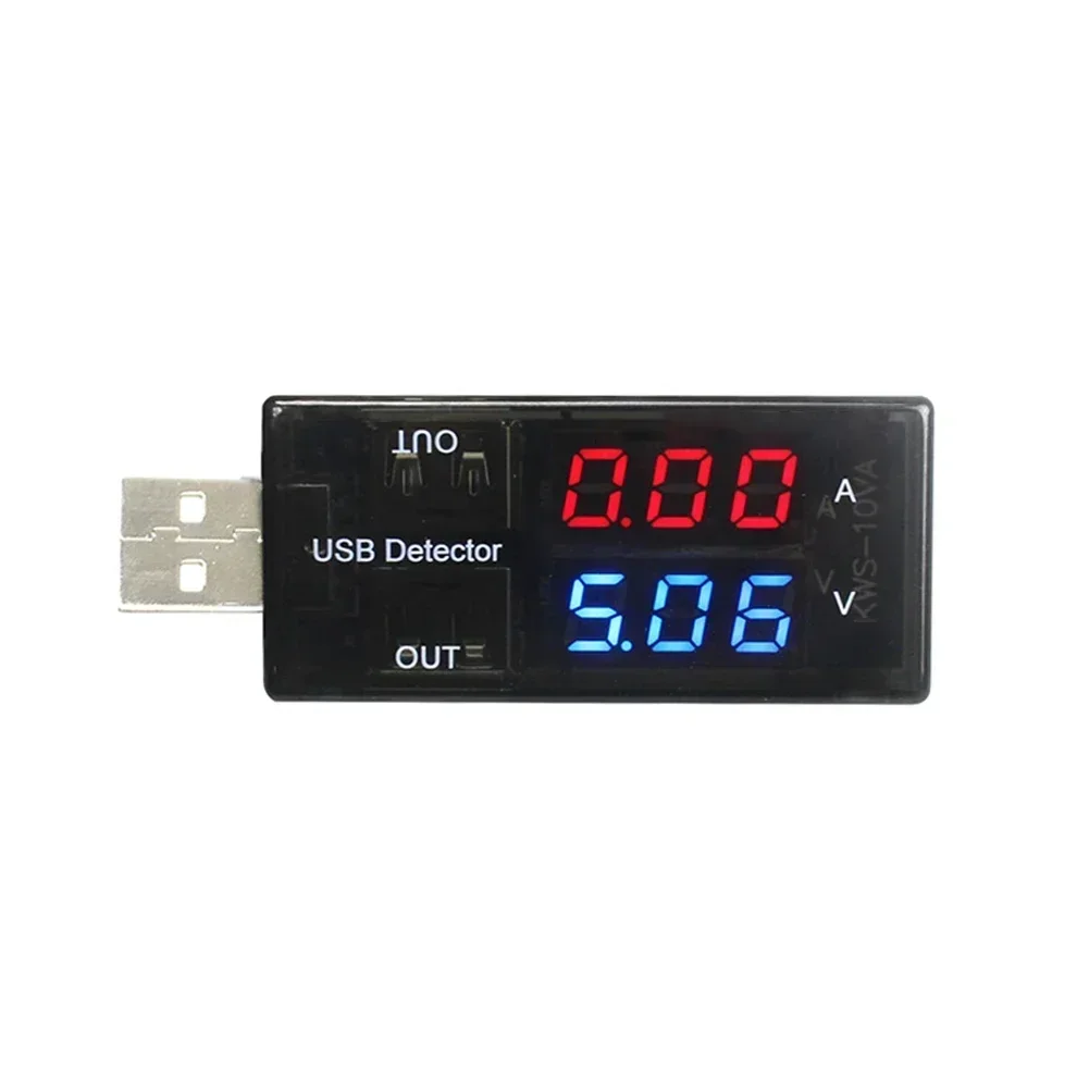 KWS 10VA USB Voltage Current Tester Digital Voltmeter Ammeter Meter Dual Meter Double Table Display Electrical Tools