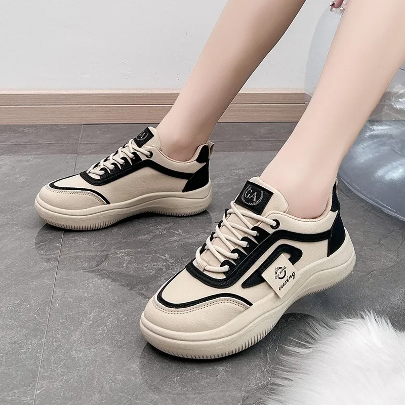 

Женские кроссовки, модная весенне-осенняя повседневная женская спортивная обувь, дизайнерская обувь на платформе для бега, удобная обувь на платформе с вулканизированной подошвой