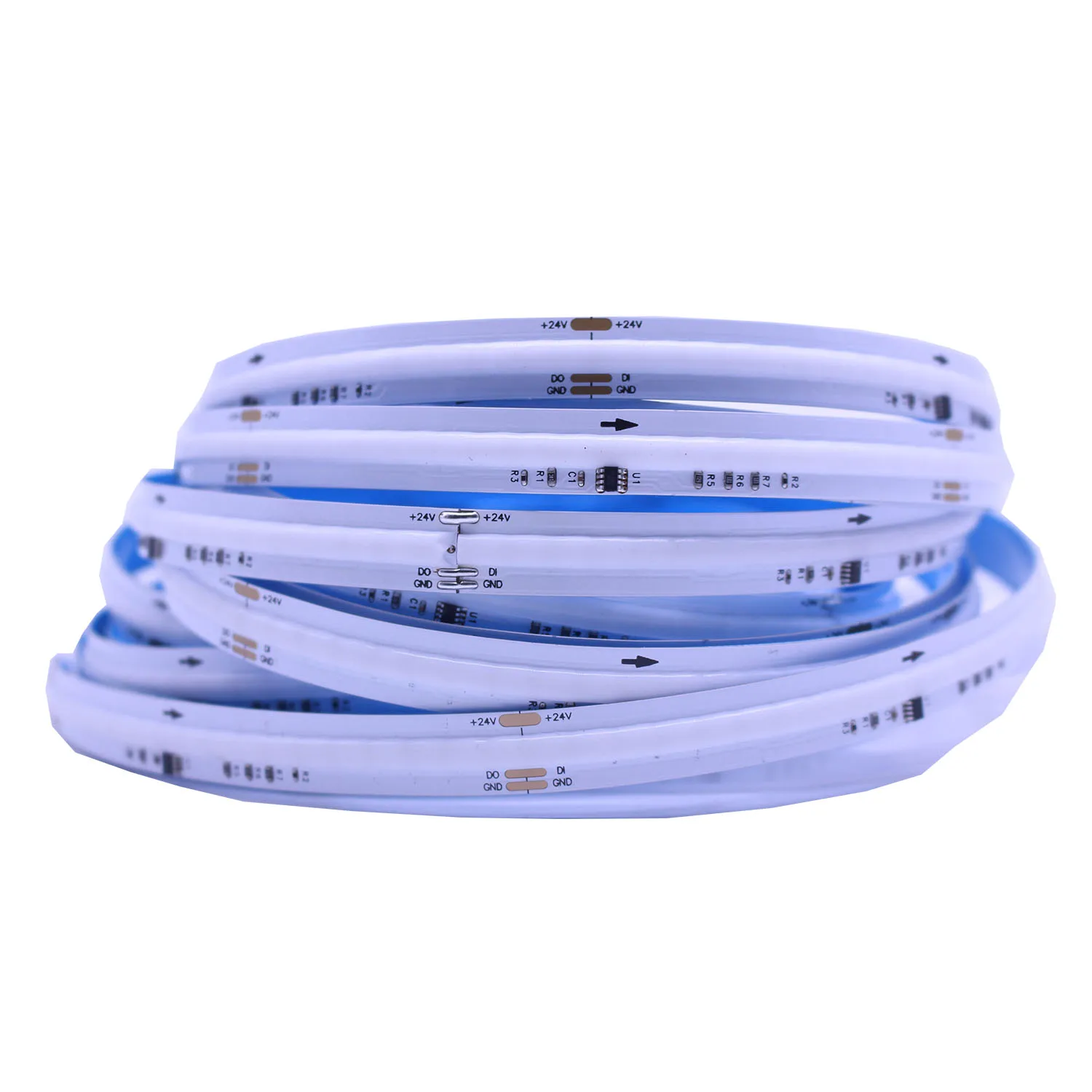 

COB 630LEDs 16703 led strip digital RGB tape dream magic color lighting string , 24V same as ws2811 1903