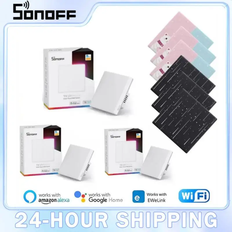 Sonoff Tx Ultimate Smart Wall Switch Full Touch T5 Switch Led Light Edge Multi-Sensory Switch Support Alexa Google Home Ewelink
