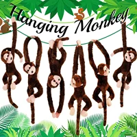 6-20PCS Hanging Monkey Stuffed Animal Toys 23cm Monkey Plush Toys with Hook Loop Fasteners Hands for Baby Shower Party Favors