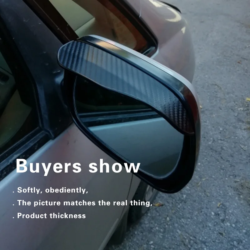 Carbon Fiber Car Rear View Mirror Rain Cover for Ford Focus 2 3 Fiesta Mondeo Kuga Citroen C4 C5 Skoda Octavia Rapid
