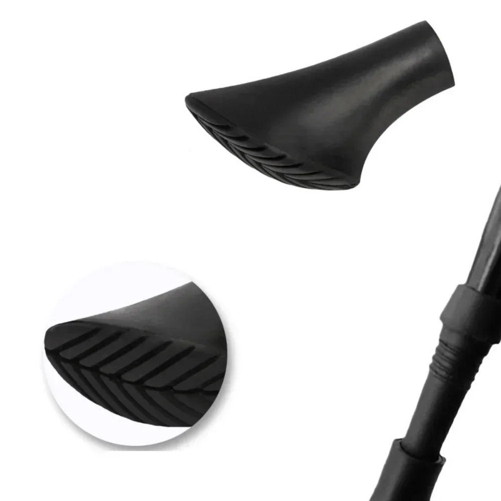 Walking Poles Cane Tip Protector Pad Replacement Tip Hiking Mountaineering Non-Slip Rubber Sleeve Outdoor Climb Camp Tools 1PC