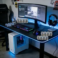 1PC Light Up Keyboard Keychain Stress Relief Clickable LED Button Toy for People with Anxiety Office Desk Accessory 3