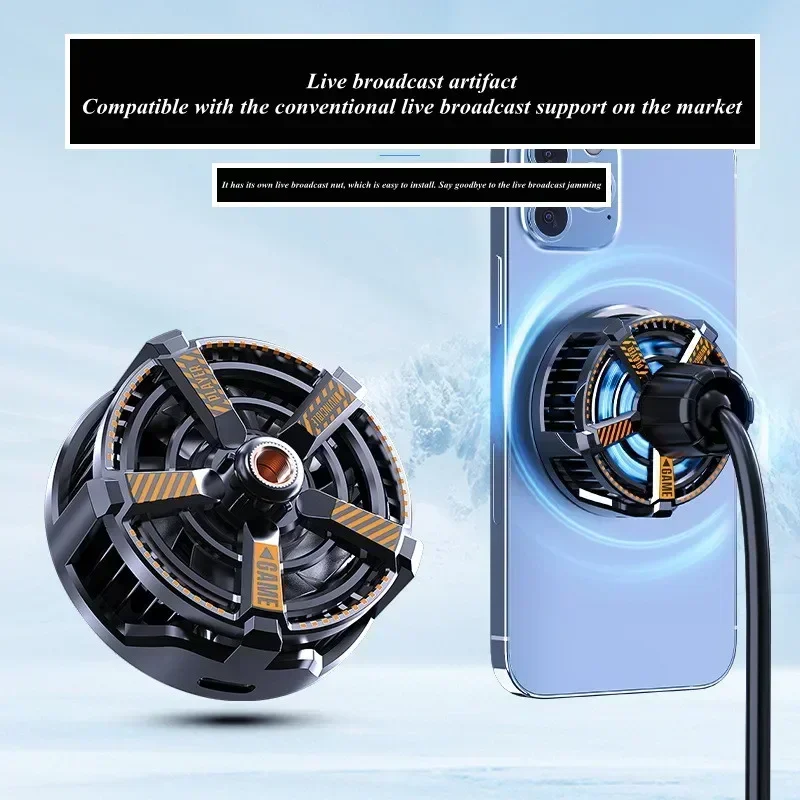 

CX-A3 Mobile Phone Semiconductor Magnetic Radiator for Live Broadcast PUBG Game Cooler for IPhone Gaming Accessories Cooling Fan