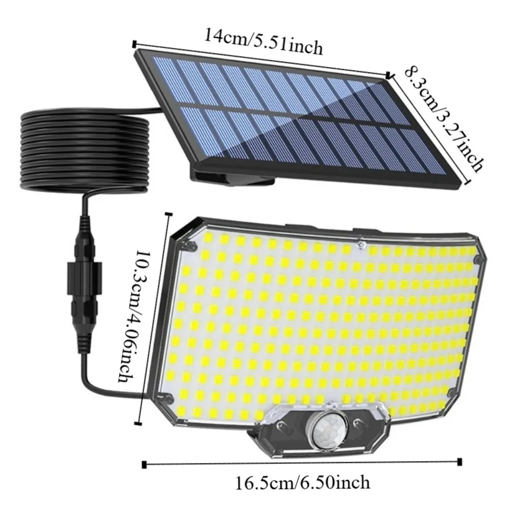 234LED Solar Outdoor Light Automatic Sensing Waterproof LED Panel Light 3 Mode Solar Powered Motion Sensor Light Pathway