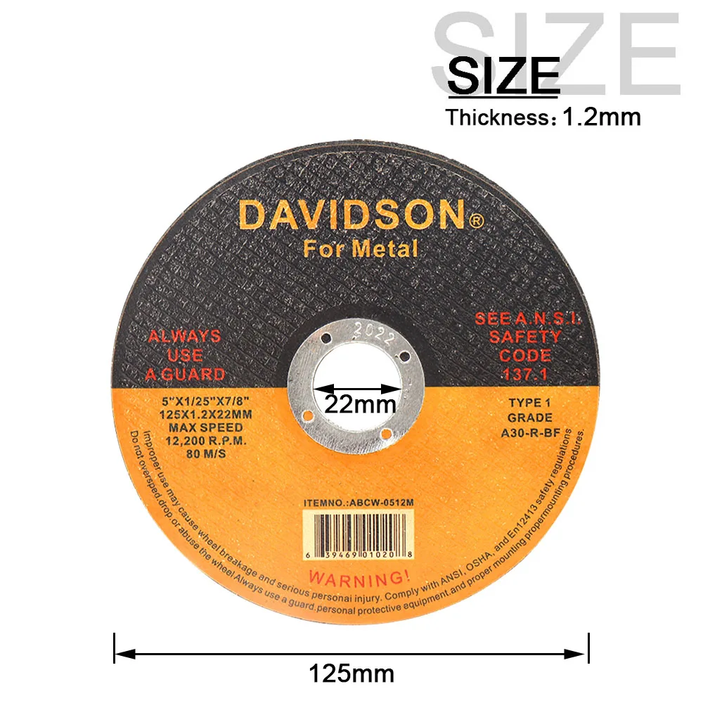 10-40Pcs 125mm Metal Cutting Disc Resin Circular Saw Blade 5" Fiber Cutter Reinforced Angle Grinder Tools For Cutting＆Grinding
