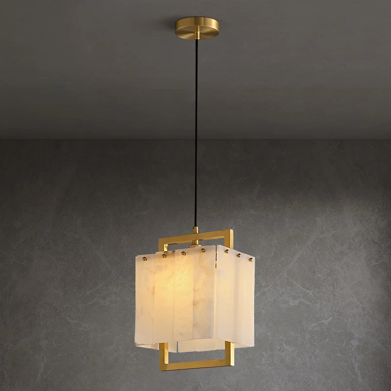 

Modern Simple Living Dining Room Bar Marble Pendant Lights Nordic Study Bedroom Bedside Brass Chandelier Lamp