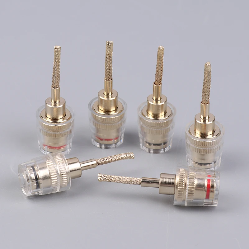 핫 새로운 판매 2/4Pcs 4MM 바나나 암-2MM 핀 커넥터 HIFI 케이블 어댑터 플러그 땋은 구리 와이어 소켓