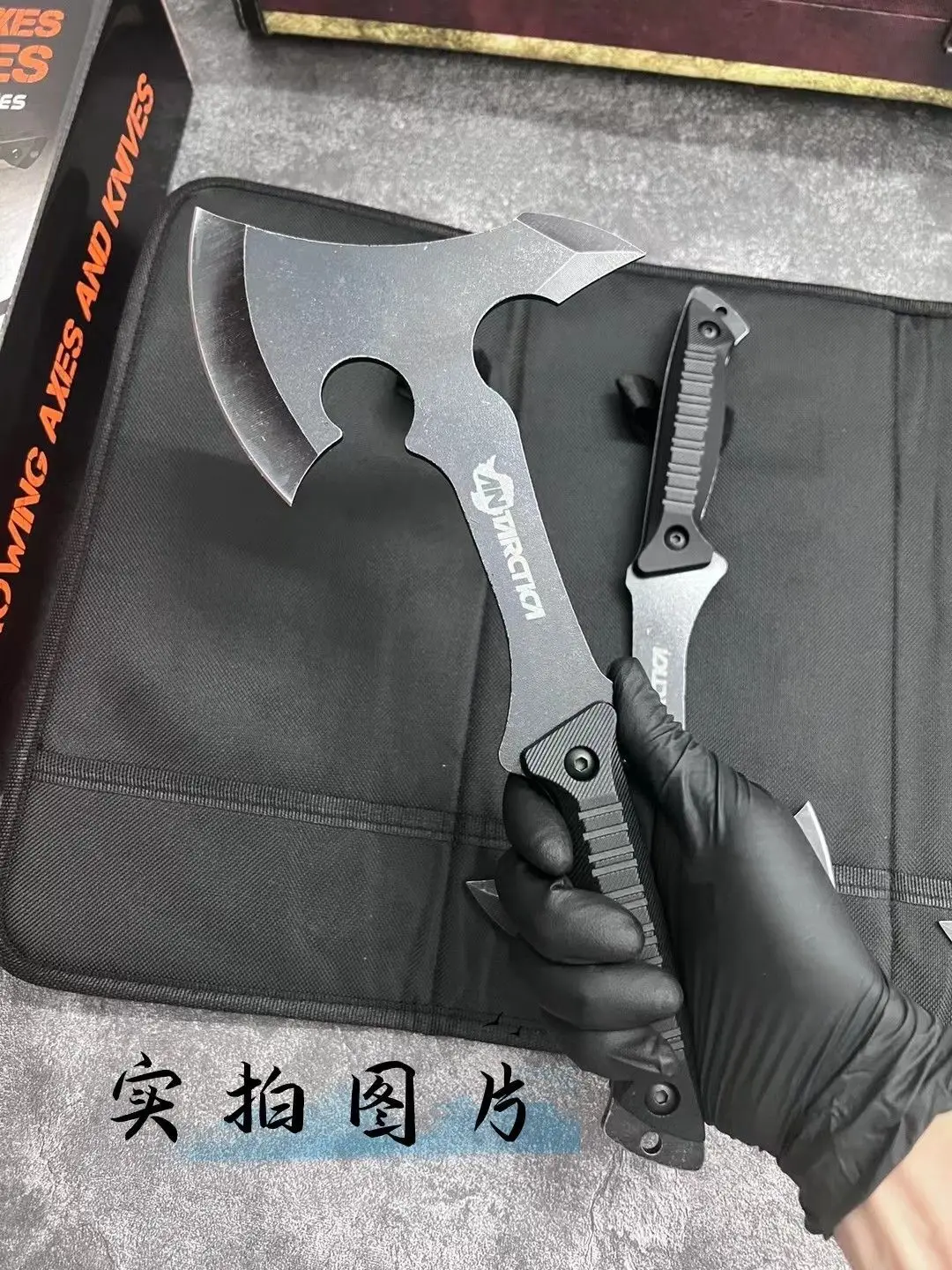 Axe firewood chopping outdoor woodworking special small hand master head bone chopping knife steel mountain cutting axe