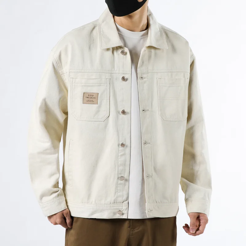 Spring New Men's Denim Jacket Handsome Casual Cotton Work Jacket
