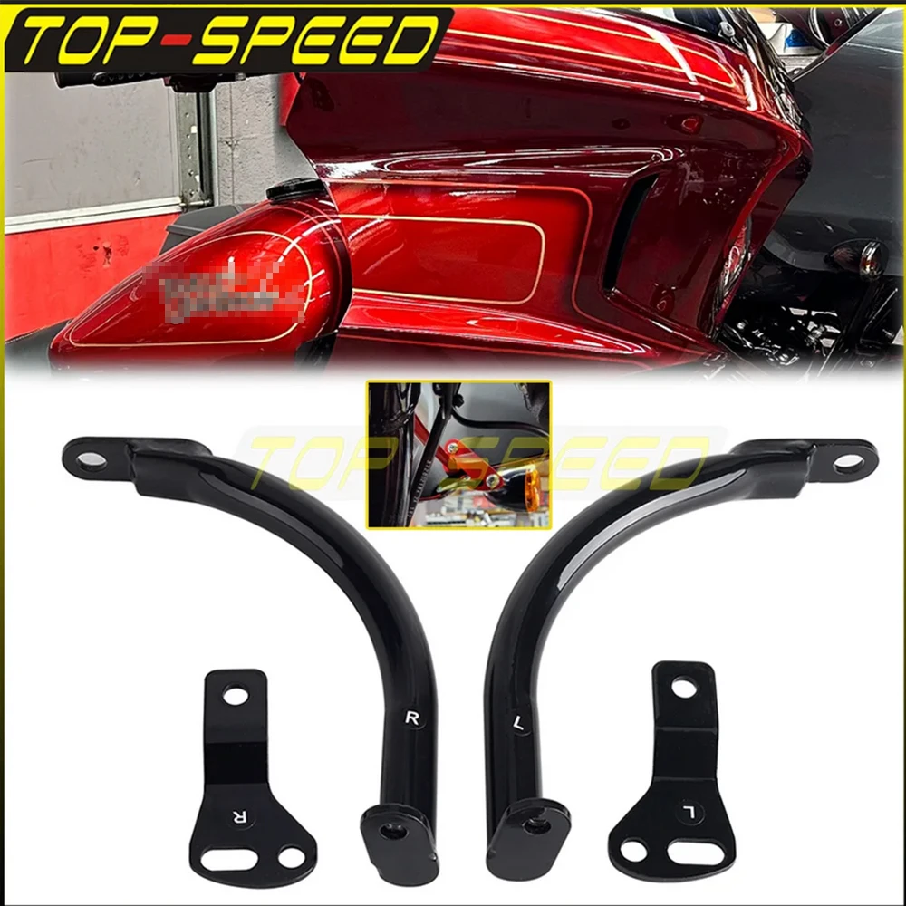 

Motorcycle Head Fairing Mask Cover Support Rod For Harley Softail Low Rider ST FXRST FXLRST 117 Stealth Holder Bar Bracket Mount