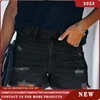 2023 New Summer Women's Denim Shorts Casual Fashion Loose Hole Jeans Shorts With Pockets Cool Women Street Denim Booty Shorts 3