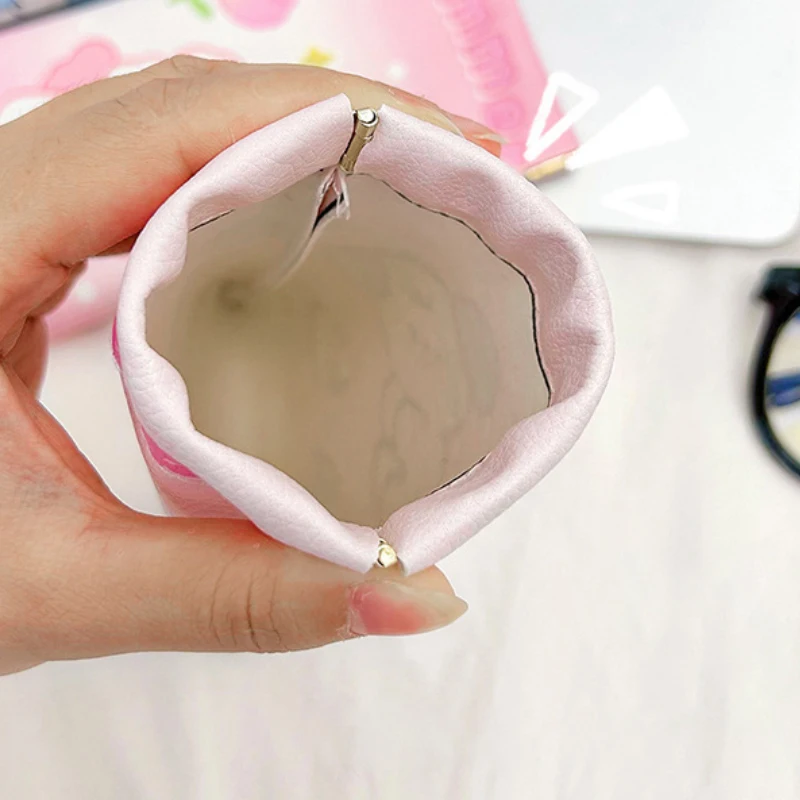 

Cartoon Cute Glasses Storage Bag Send Glasses Cloth Portable Folding PU Leather Kawaii Case Student Myopia Storage Box Gift