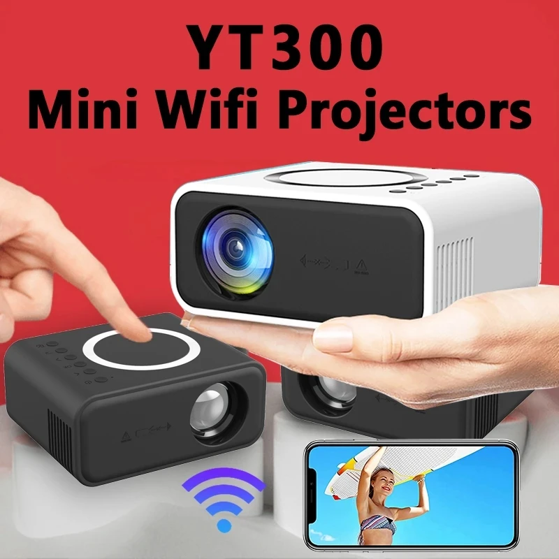 Mini proyector LED, proyector LCD TFT multifuncional compatible con fuente  de alimentación móvil, proyector de cine en casa de bolsillo con altavoz