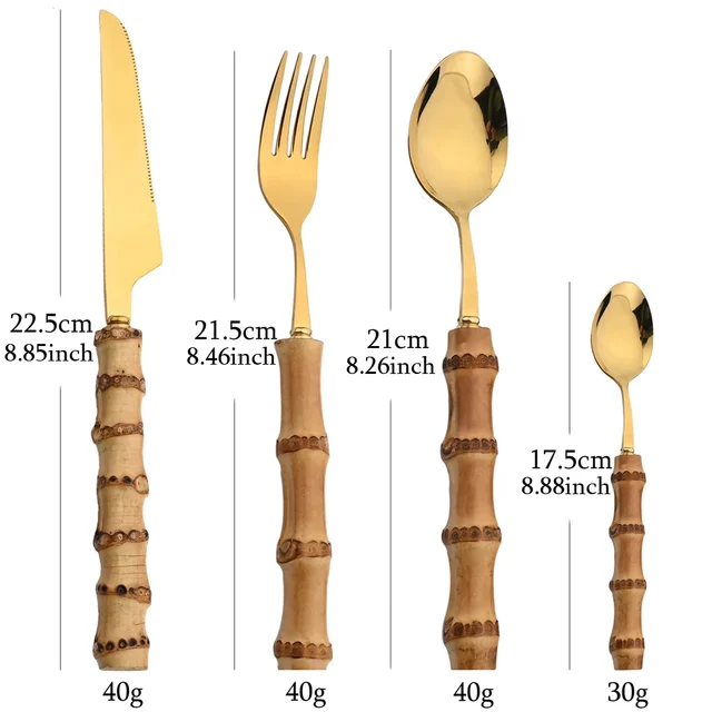 Bamboo Cutlery Set 6