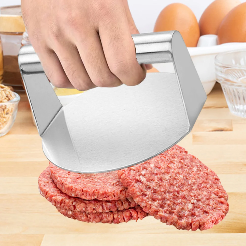 Stainless Steel Grill Press Non Stick Meat Press Hamburger Smasher Tool for Smashburger Bacon Ground Beef Meat Sausage