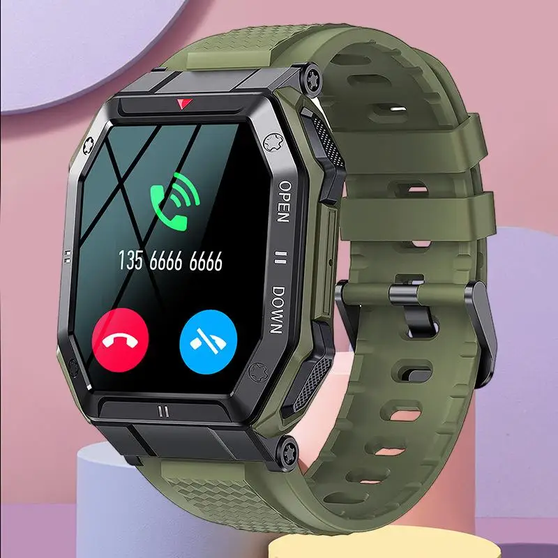 

Revolutionize Your Fitness Routine with K55 Smart Watch - Bluetooth Calling, Heart Rate, Blood Pressure, Blood Oxygen, Multiple