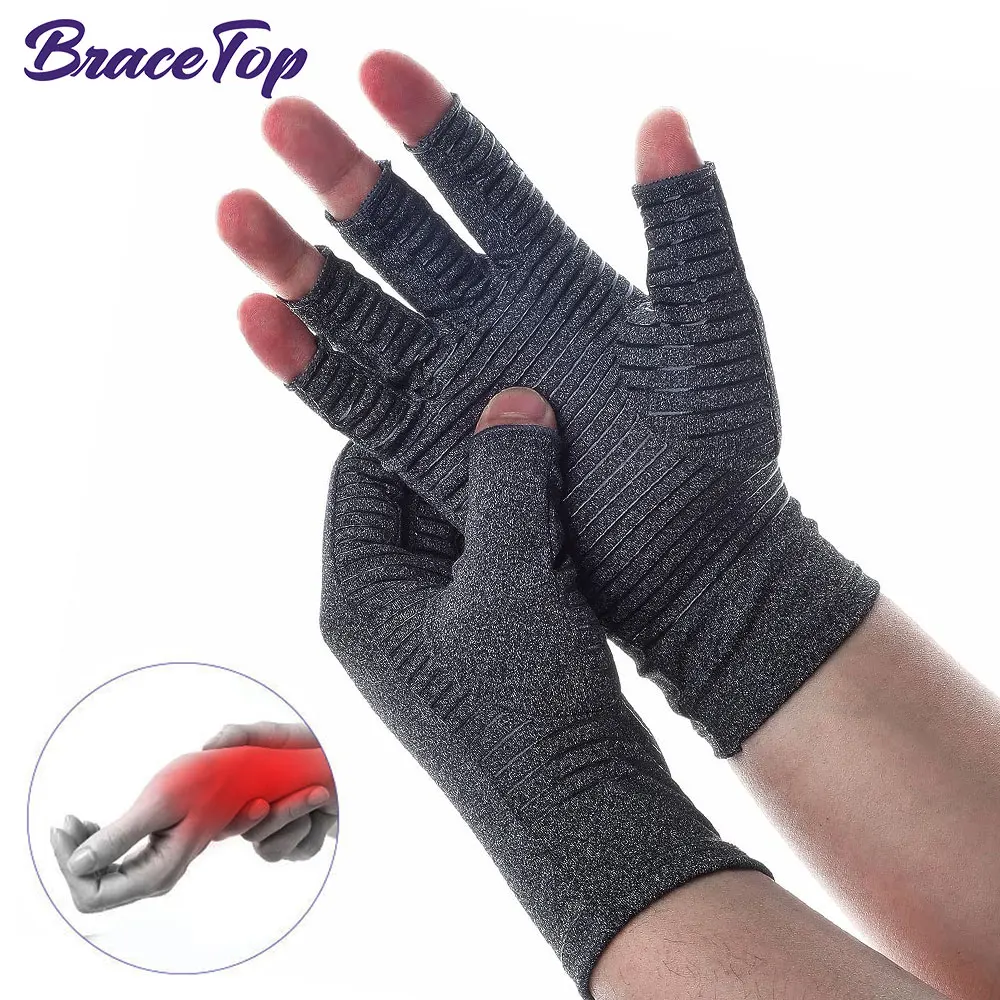 Compression Arthritis Gloves Orthopedic Brace Arthritic Joint Pain Relief Hand Therapy Open Fingers compression gloves arthritis gloves