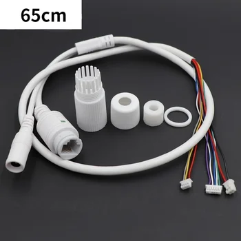 CCTV POE IP 네트워크 카메라 PCB 모듈 비디오 전원 케이블, 길이 65cm, 터미널이있는 RJ45 암 커넥터, 방수 케이블