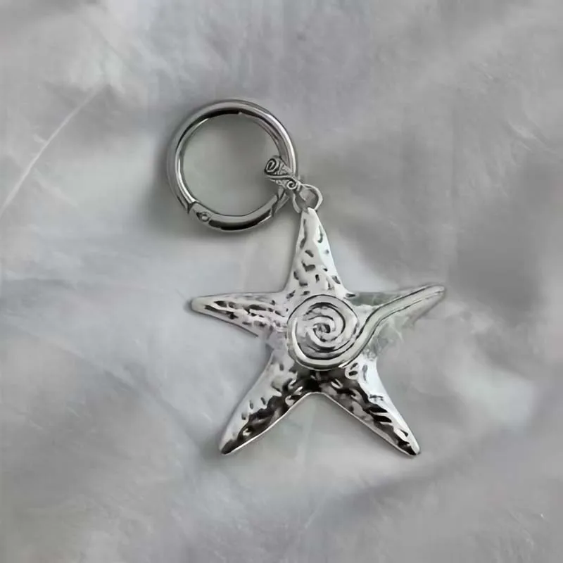 Porte-clés Araignée Métal Argenté - Style Gothique Y2K - Pendentif Sac - Cadeau Halloween