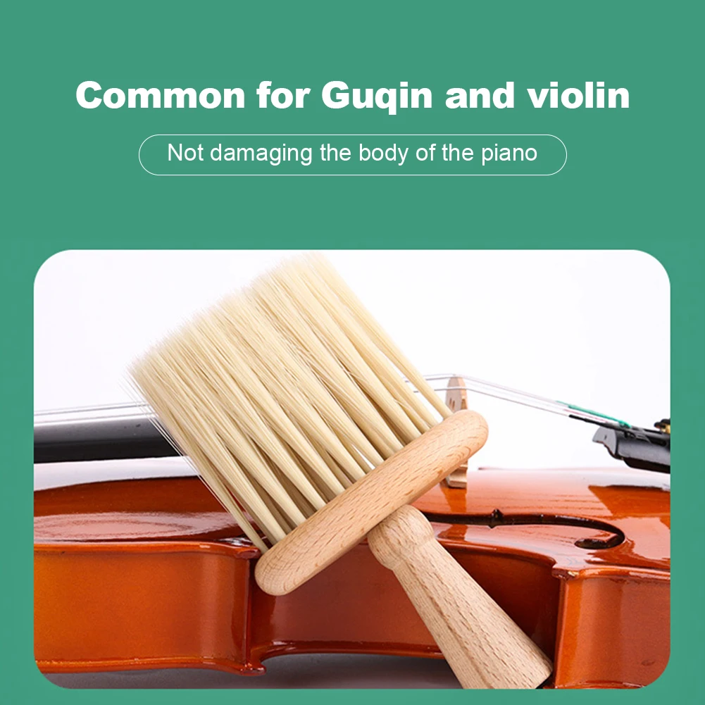 Description Picture 5 of itemViolin Cleaning Brush Wooden Handheld Cleaner Dust Removal Bristle Brush Stringed Instrument Accessories for Guzheng Violin
