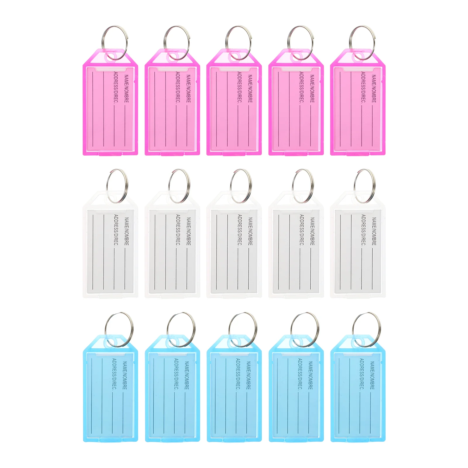 

30pcs Plastic Key Tags Portable Key Chain ID Tags Multipurpose Key Tags