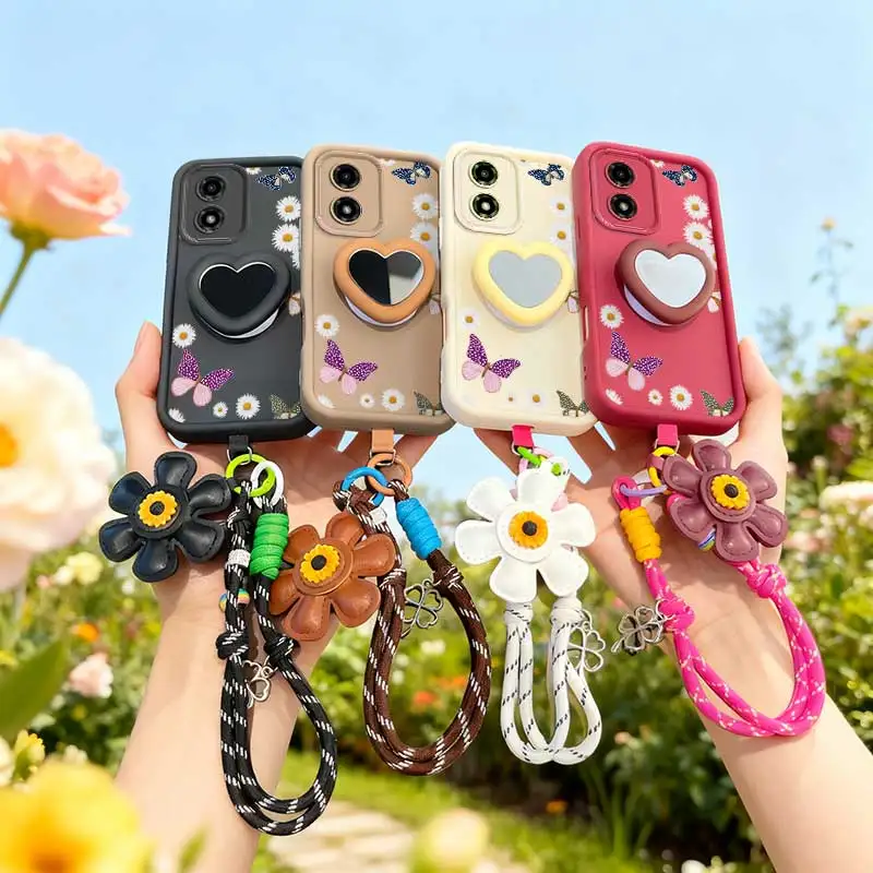 Colorful Butterfly Phone Case Set with Lanyard and Craft Embellishments