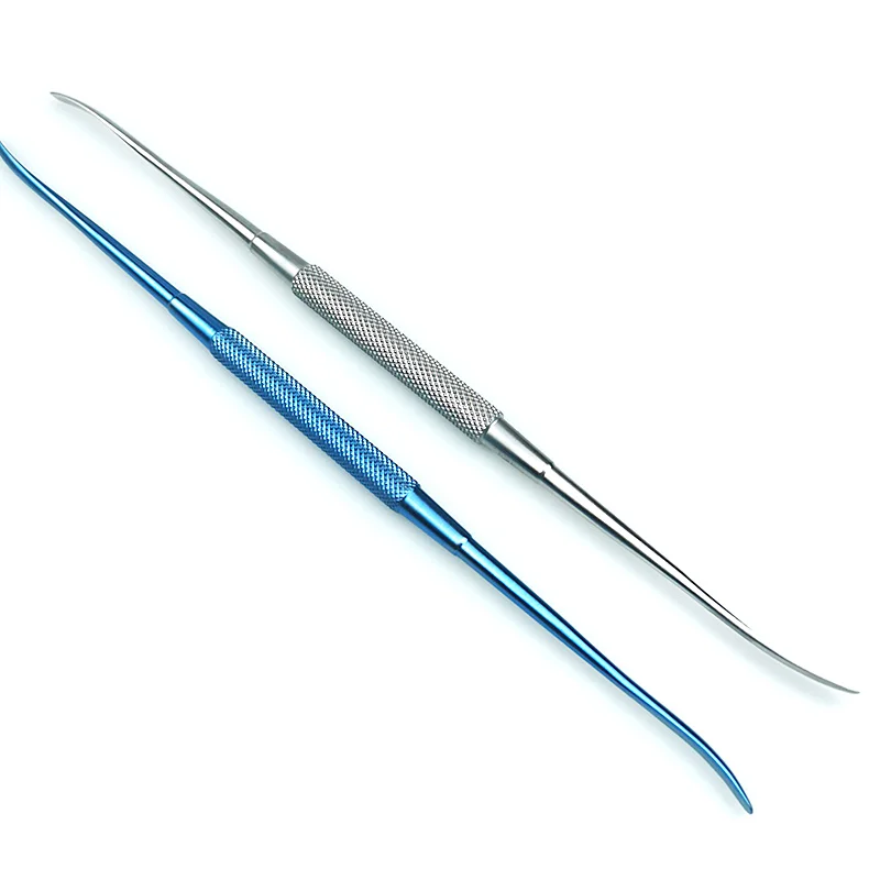 Titanium alloy stainless steel Freer periosteal elevator double-ended ophthalmic surgical instruments round handle veterinary surgical instruments ophthalmic microsurgical scissors ophthalmic surgical instruments
