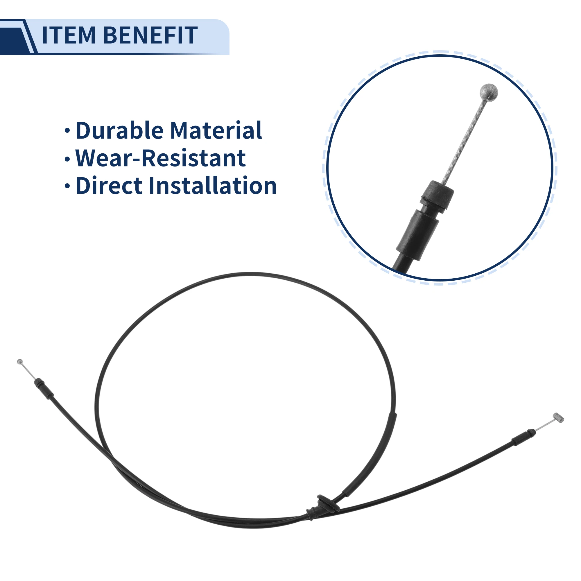 현대 투손 2015-2017 No.81190D3000 용 UXCELL 후드 래치 릴리스 케이블