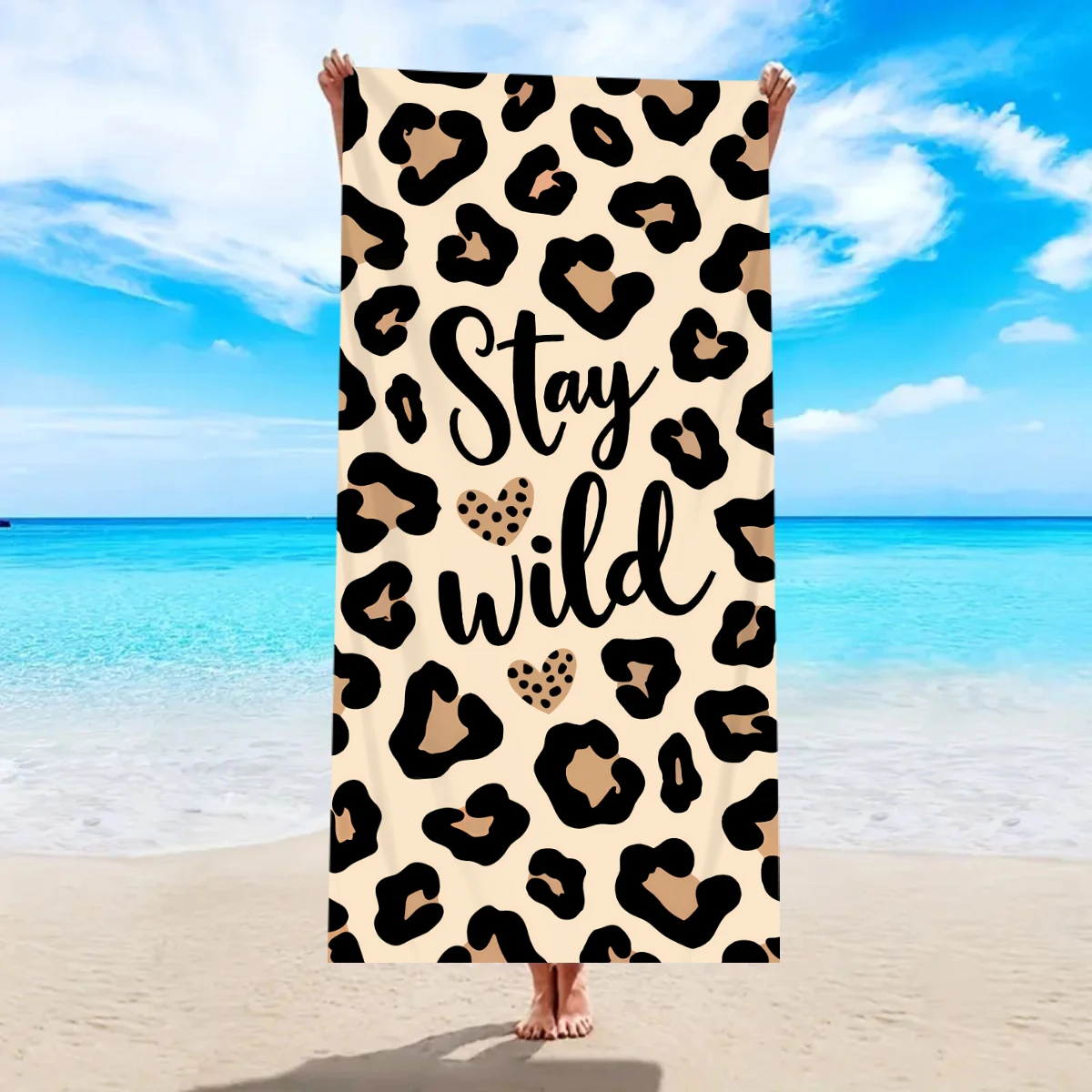 Bohemian Large Striped Flower Beach Towel For Vacation Camping_voghion.com