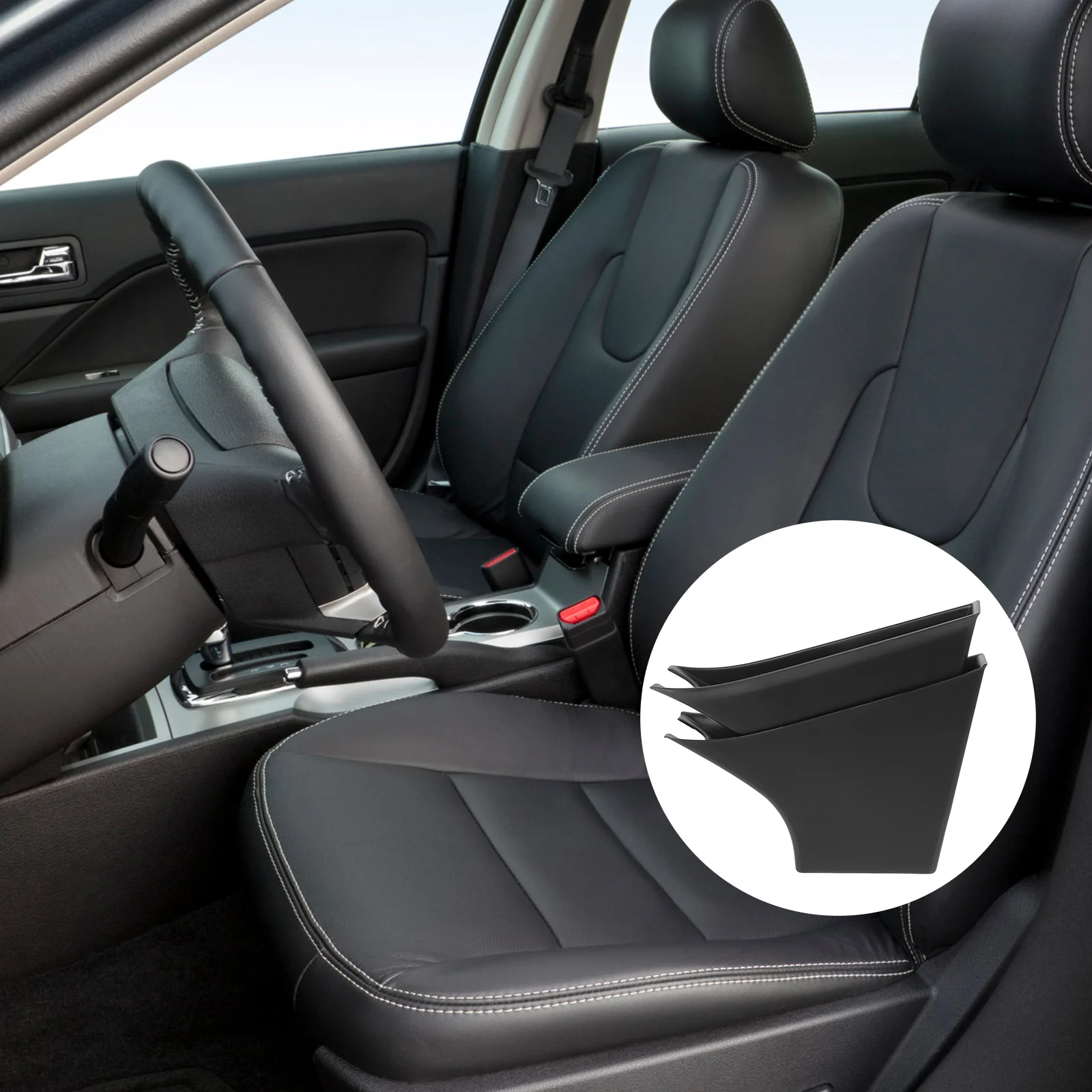 

2 Pcs Car Tray Armrest Storage Box Door Container Automatic Back Pallets Plastic Side