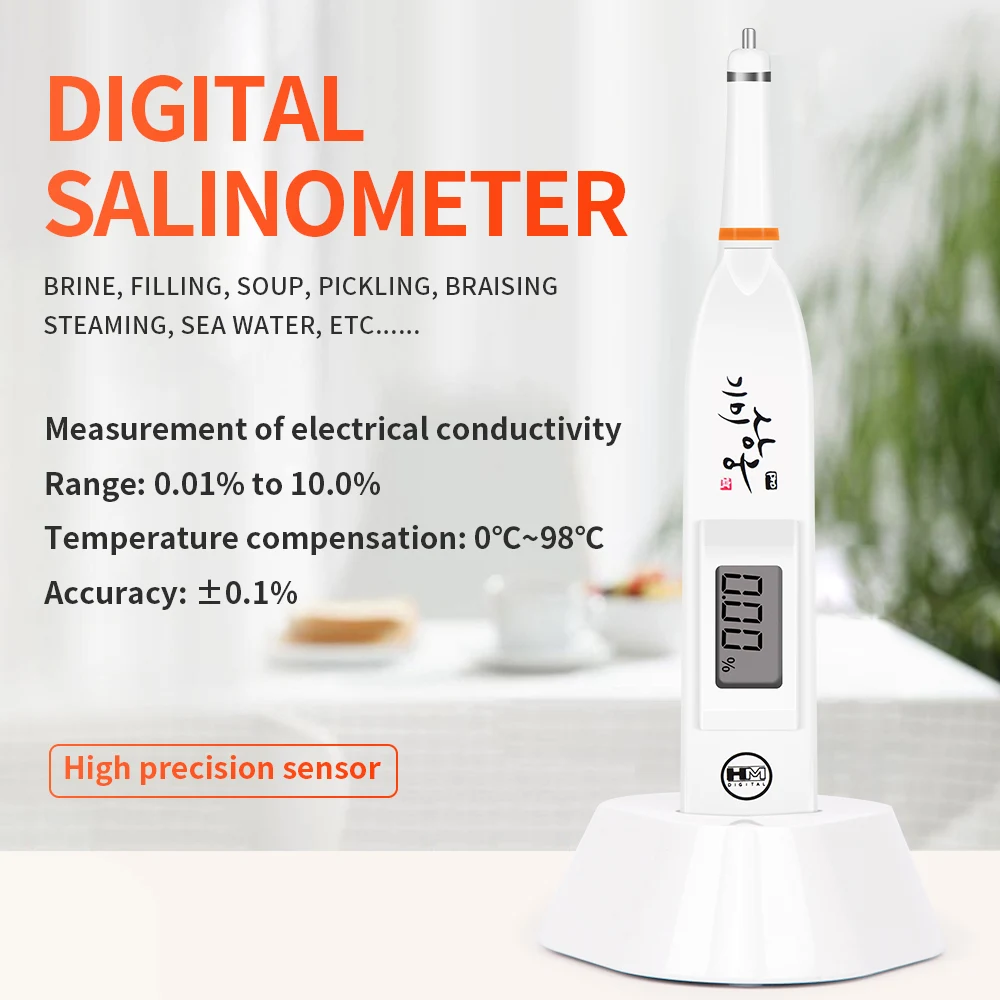 Salinity Meter Salinometer Electronic LCD Display Seawater Salinity Testing Pen