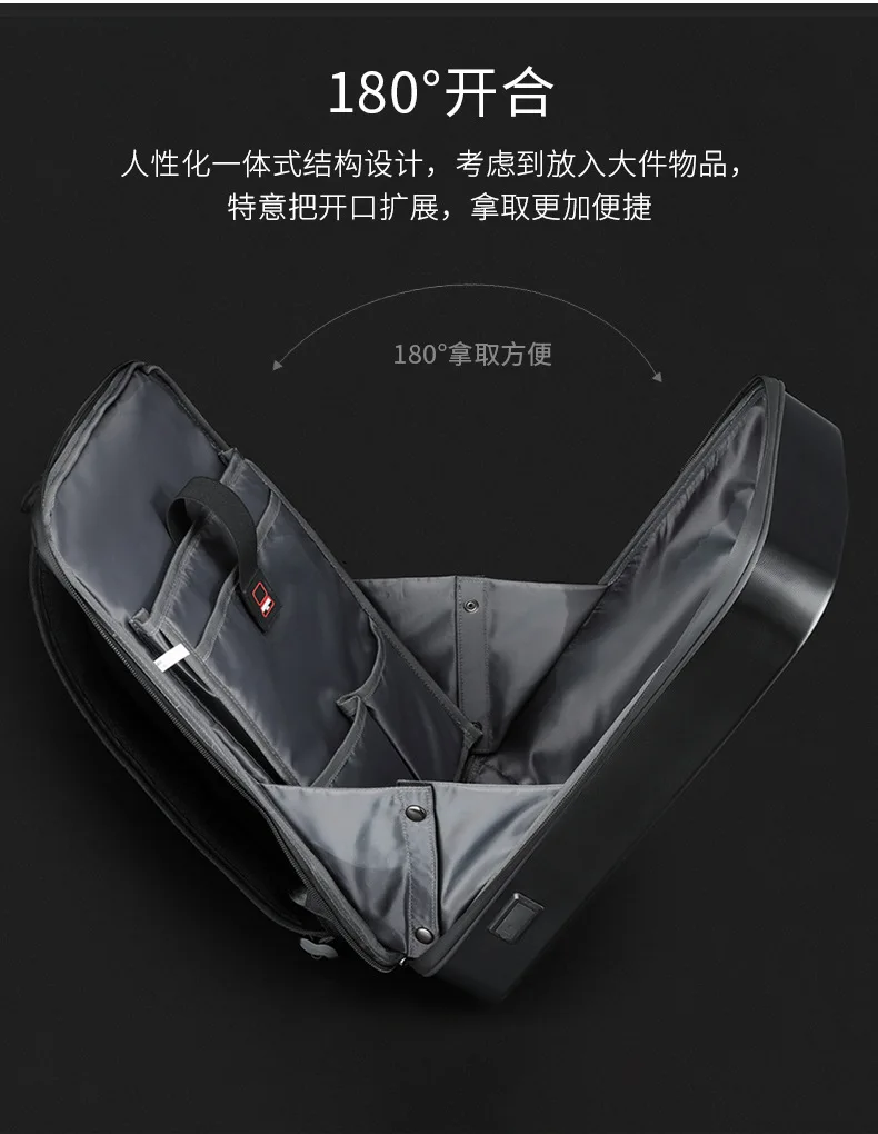 Waterproof Business Laptop Backpack with USB Port for Men