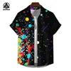 2024 Hip Hop Men's Hawaiian Shirts Oversized Short Sleeve Tops Graffiti Print Clothing Resort Casual For Male Shirts 5XL Tees 4