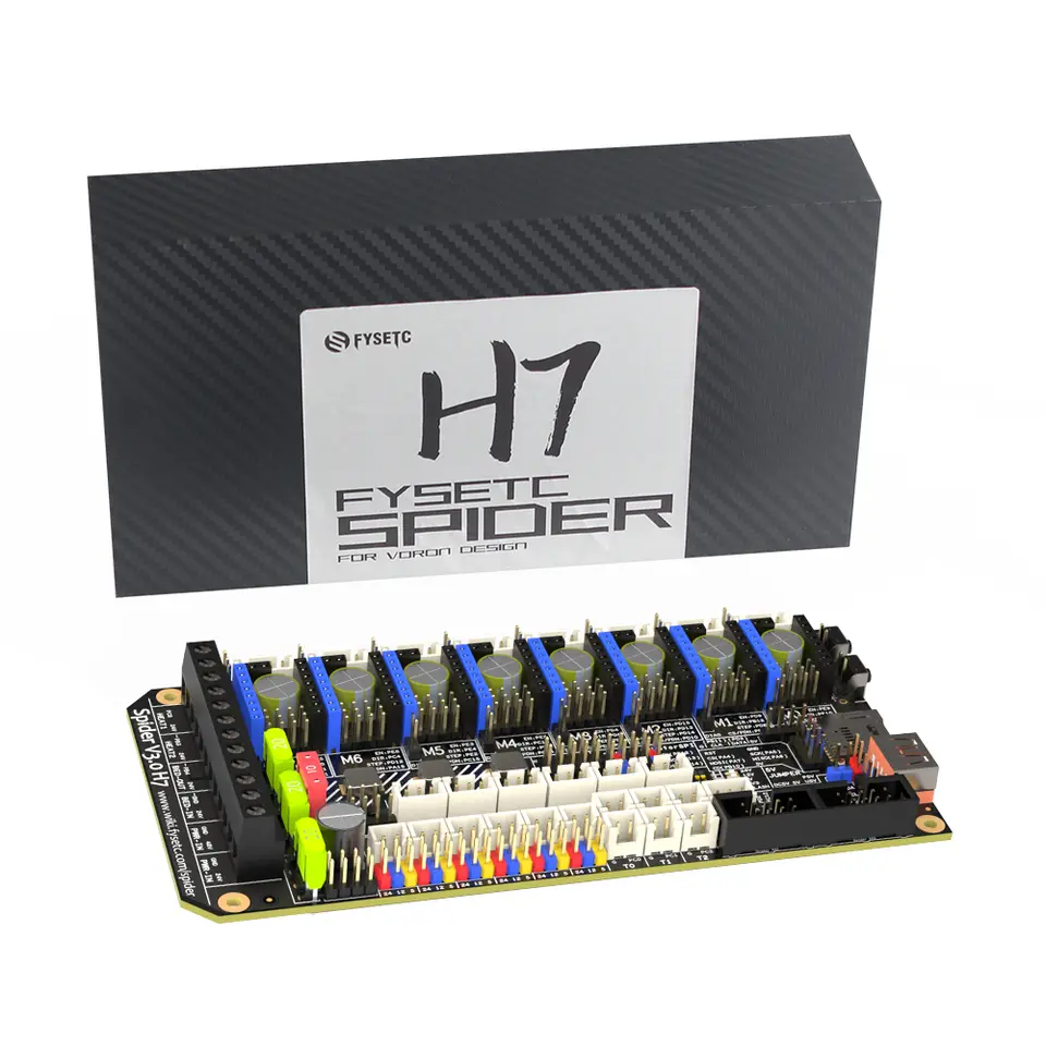 FYSETC Spider V3.0 H7 MotherBoard Drive 24V/48V 32 Bit Power Supply Board 8 Axis TMC2209 TMC5160T STM32H723VGT6 Board for Voron image 5