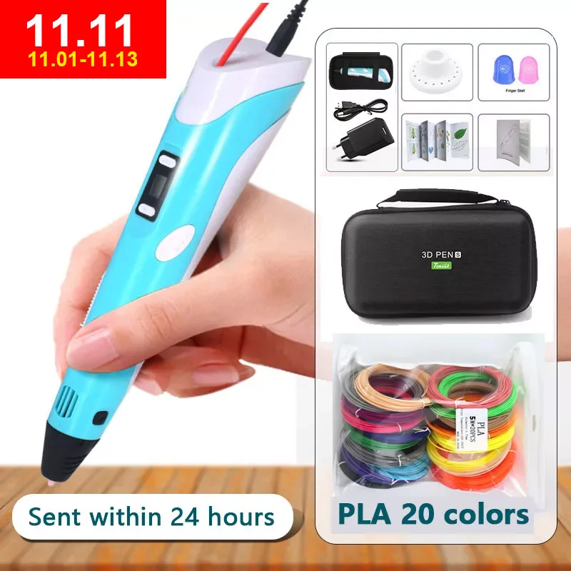 3D Pen 3D For Kids With 20/30 Colors PLA Filament ,3D Printing Pen, 3D Creative Toy Children’s Gifts With Portable Bag