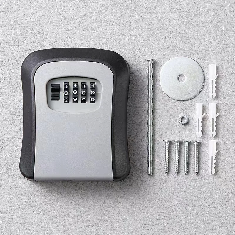 Key Keeper Combination Lock Wall Mounted Waterproof 4 Digits Passwords 5 Keys Storage Box Easy to Fix Home Or Office 4 Key Keeper Combination Lock Wall Mounted Waterproof 4 Digits Passwords 5 Keys Storage Box Easy to Fix Home Or Office 4