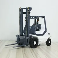 In Stock 1/14 RTR RC Hydraulic Forklift Metal Wheeled Transfer Car DIY Painted Finished Folk Lift Truck Cars Vehicle Mini Model 1