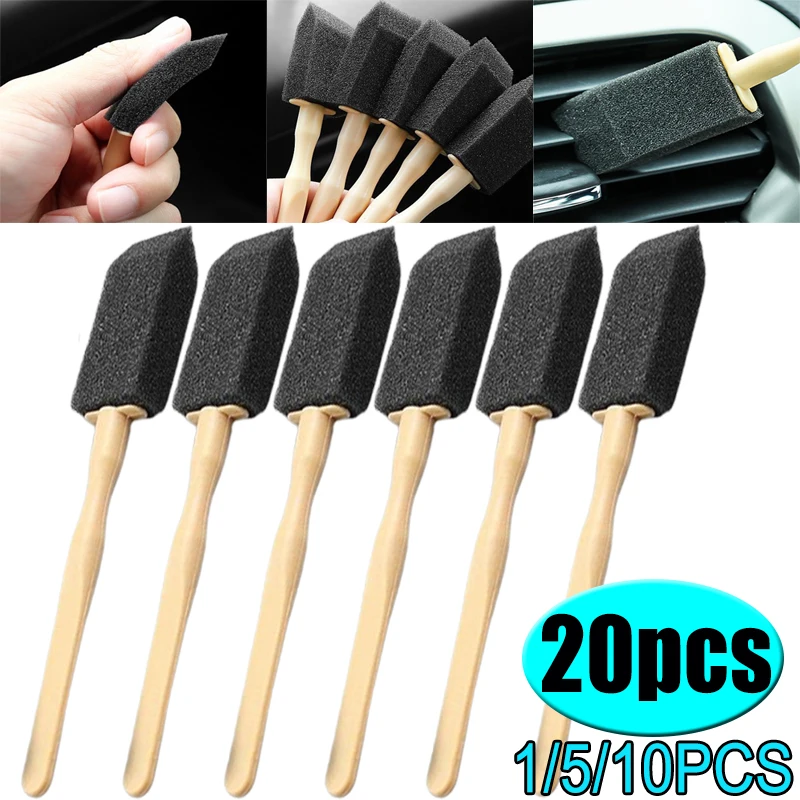 

Car Air Outlet Cleaning Sponge Brush Interior Detailing Dust Removal Air Conditioner Grille Cleaner Brushes Auto Accessories