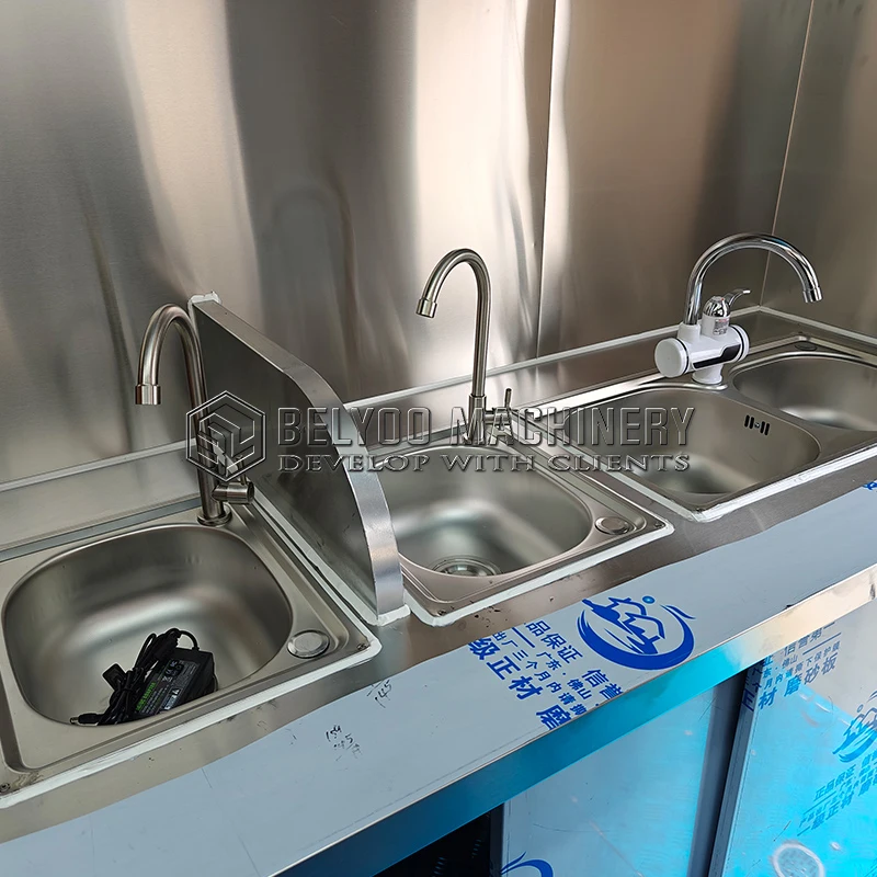 Description Picture 6 of itemBelyoo Fast Food Cart Mobile Kitchen Hot Dog Pizza Food Truck BBQ Fast Food Trailer Restaurant Taco Cart Concession Food Trailer