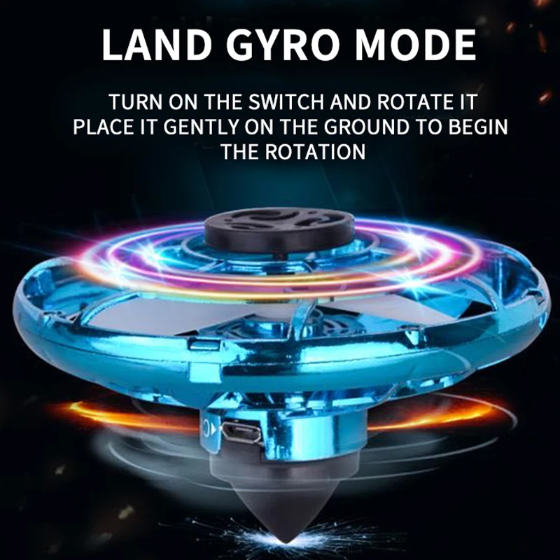 Flynova Flying Spinner UFO Boomerang Mini Drone Magic Led Light Kids Children Adult Fidget Toys Christmas Birthday Gift Children 4