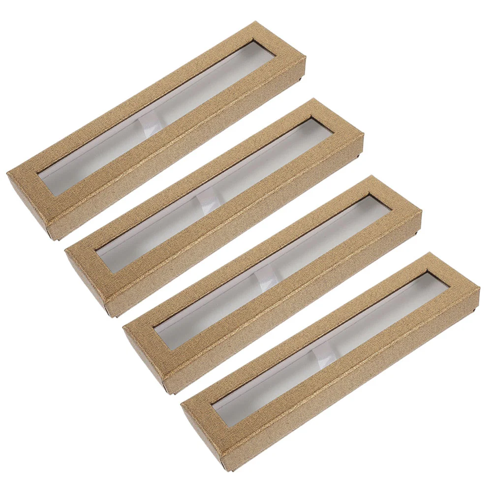 

4 Pcs Heaven and Earth Cover Pen Case Organizer Fountain Gel Single Display Gift Boxes Paper