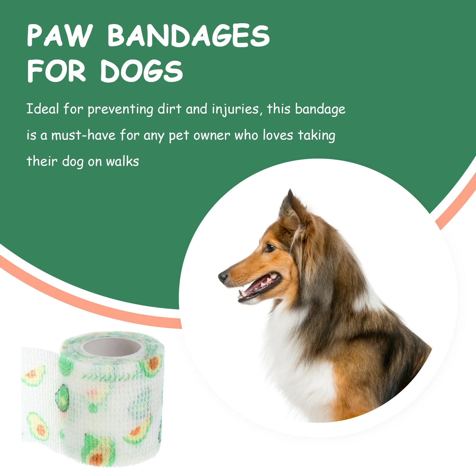 Dog Anti-dirty Tape Animal Bandage Wrap Cat Bandages Wounds Paw No Chew Tail Cover Pet Foot Non-woven Fabric