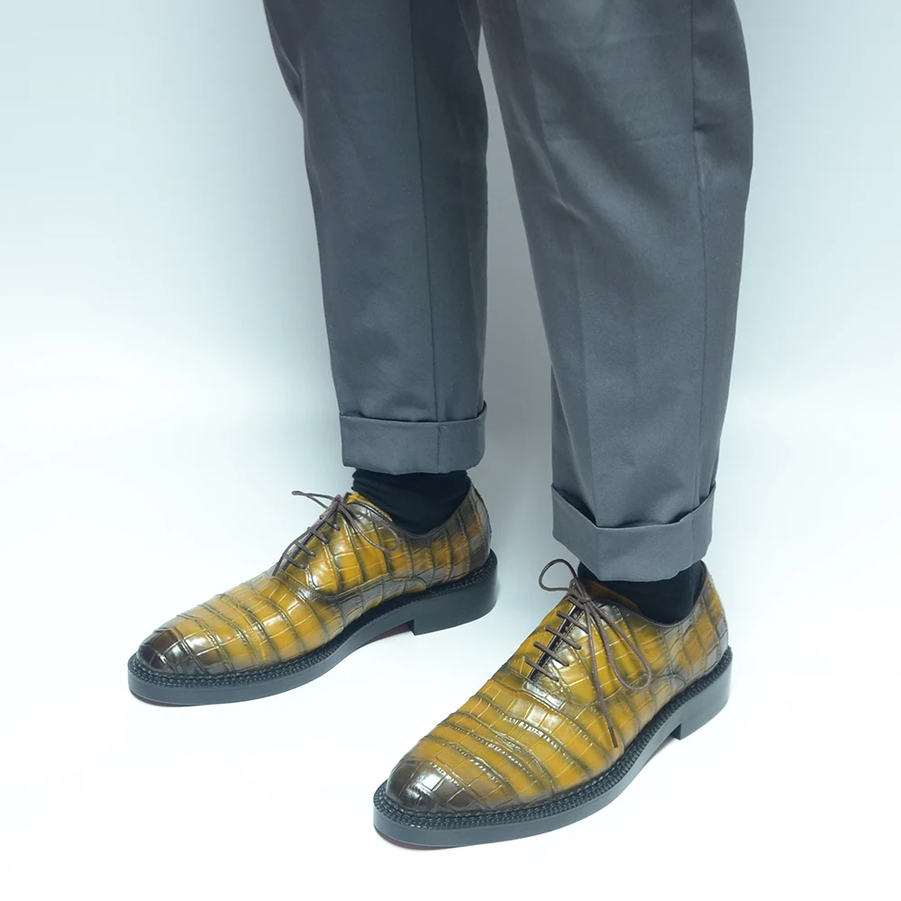 mens italian designer dress shoes 2361 Calzoleria Toscana Cayenne Calf Cap Toe, Brown / 44.5 EU