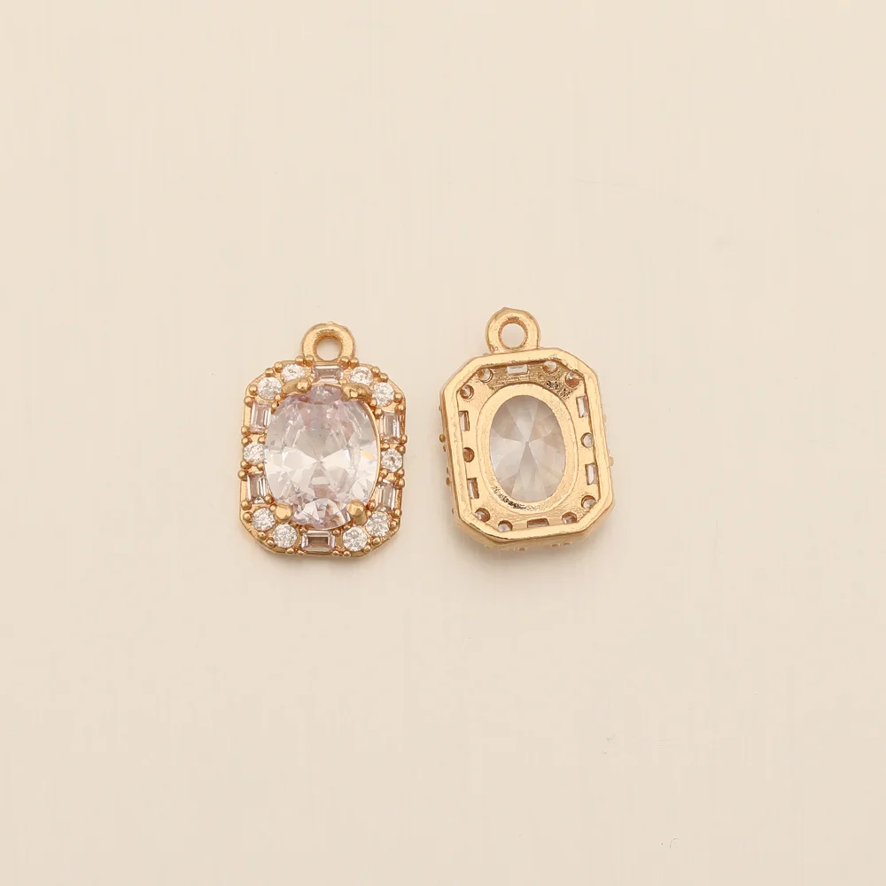 Cordial Design 11*15MM 30Pcs CZ Charms/Rectangle Shape/Hand Made/Rhinestone Pendant/Jewelry Findings & Components/DIY Making - cordial