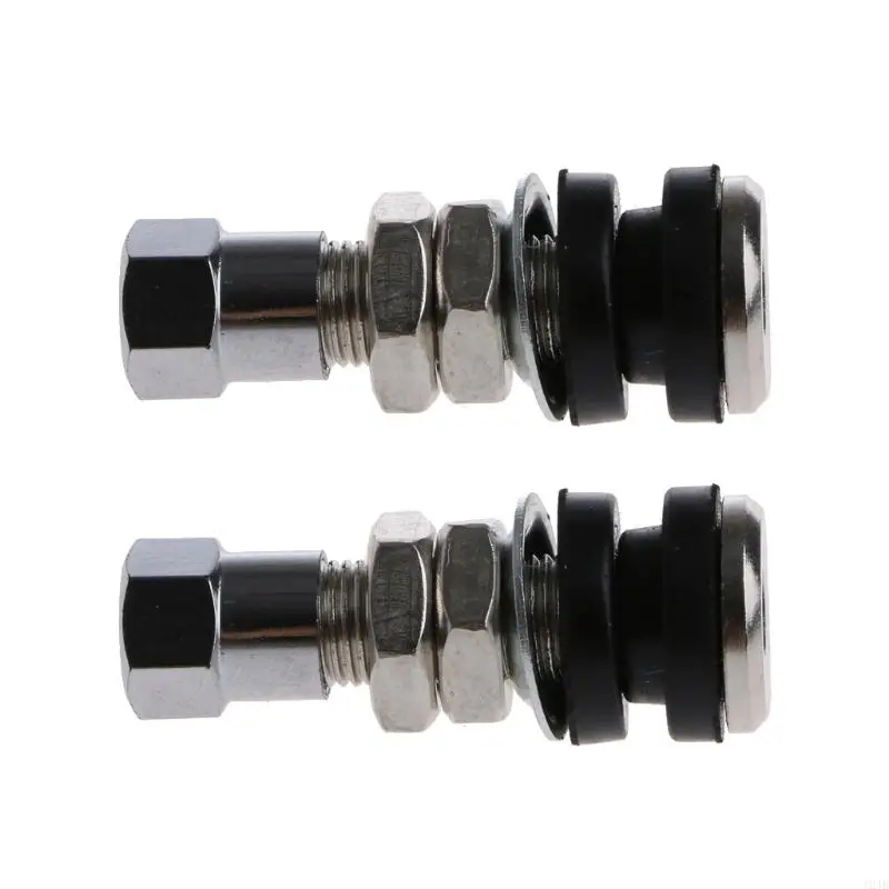 2Pcs Motorcycle Car Bike Bicycles Scooters Easy to Install Wheel Tubeless Tire Valves Nozzle Adapter Tyre Valves Stems