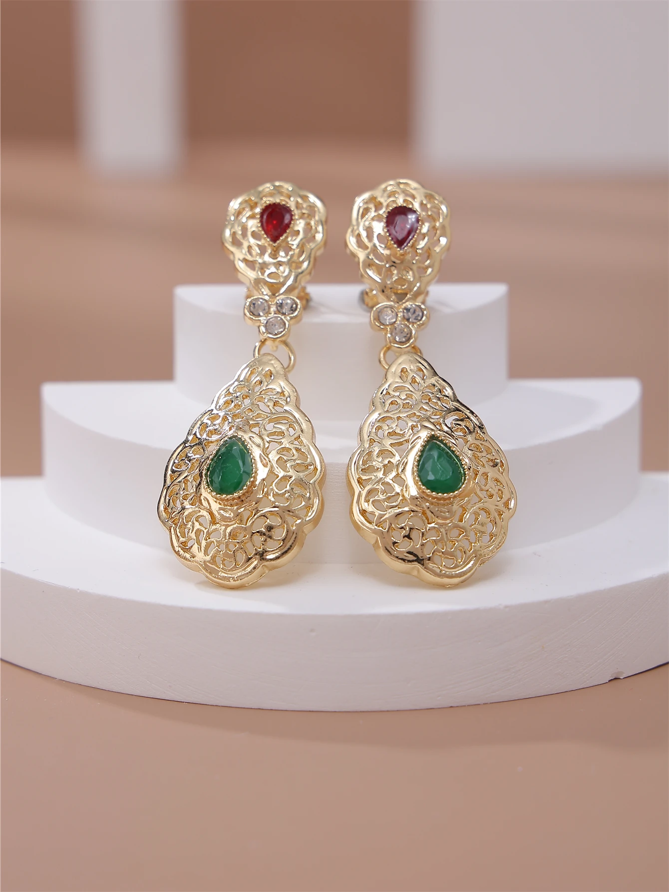 Moroccan bridal earrings Hollow Design Ear Jewelry Women's popular Accessories For wedding parties and festivals